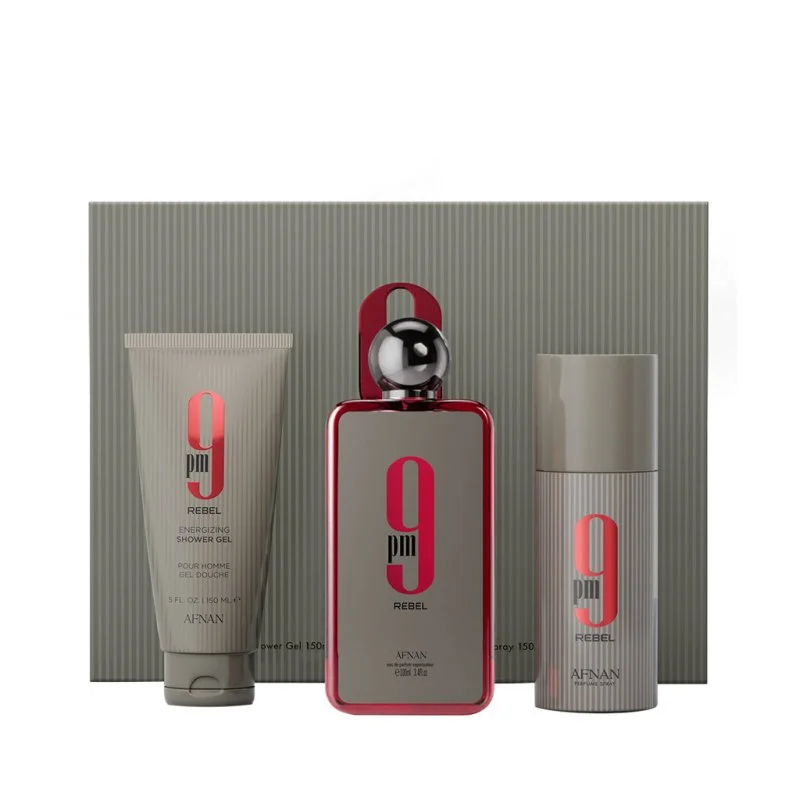 9 pm Rebel 100 ml + body spray 150 ml + shower gel unisex eau de parfum