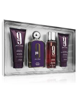 Afnan 9pm Pour Femme gift set 100 ml + shower gel 100 ml + body lotion 100 ml + body spray Eau de Parfum for women