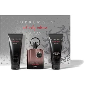 Afnan Supremacy Not Only Intense Gift Set 100 ml + Shower Gel 150 ml + Aftershave Balm Parfum Extract for Men