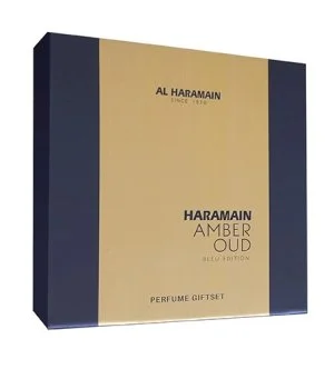 Al Haramain Amber Oud Bleu Edition gift set unisex Eau de Parfum 75 ml + Eau de Parfum 30 ml + deodorant spray