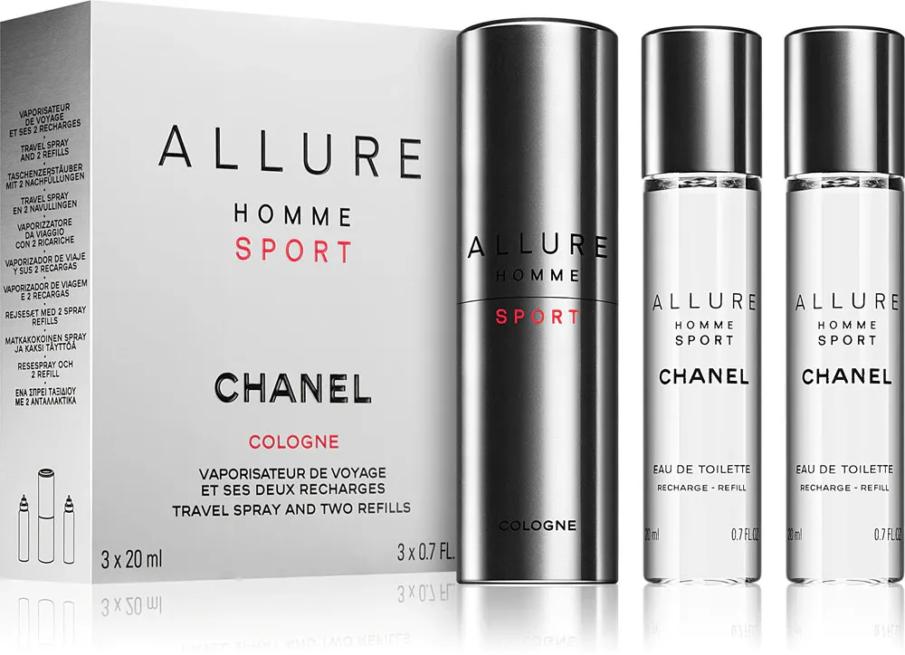 Allure Homme Sport EDC refillable 20 ml + EDC refill 2 x 20 ml M 60 ml