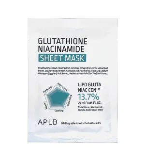 APLB Glutathione Niacinamide Sheet Mask Hydrating & Brightening Mask