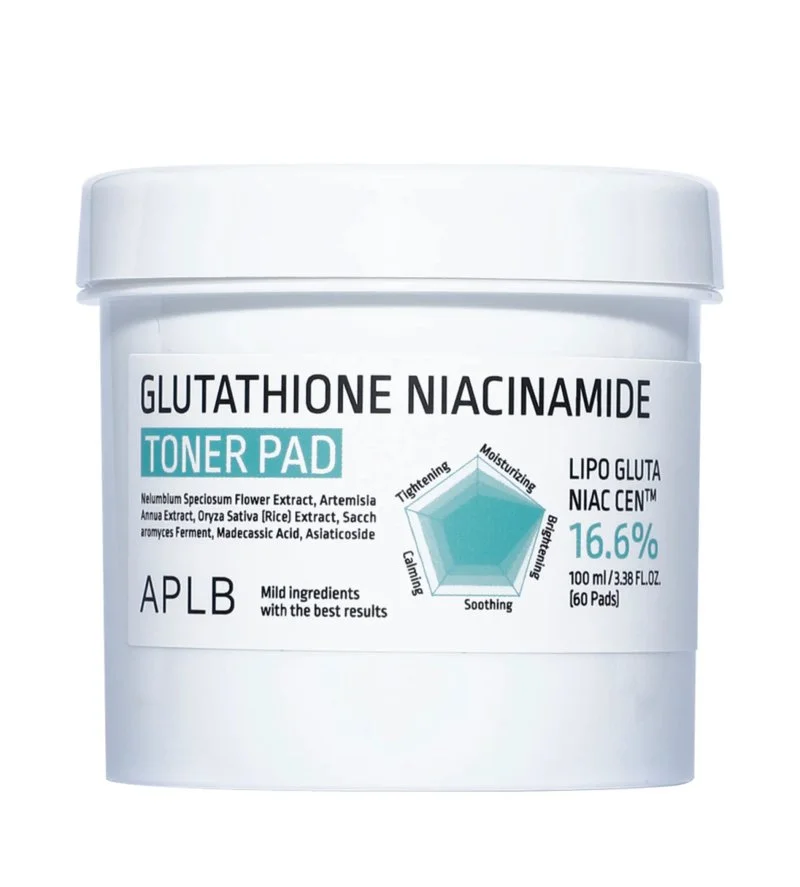 Glutathione Niacinamide Toner Pad hydrating-brightening toner pads 60 pcs / 100 ml