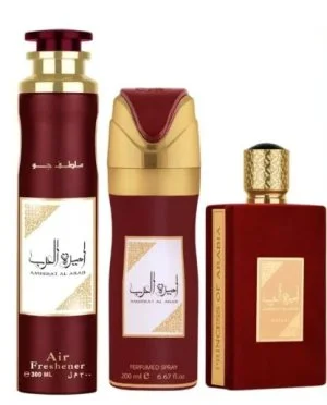 Asdaaf Ameerat Al Arab gift set - 100 ml + Perfumed Spray 200 ml +Room Freshener parfémovaná voda