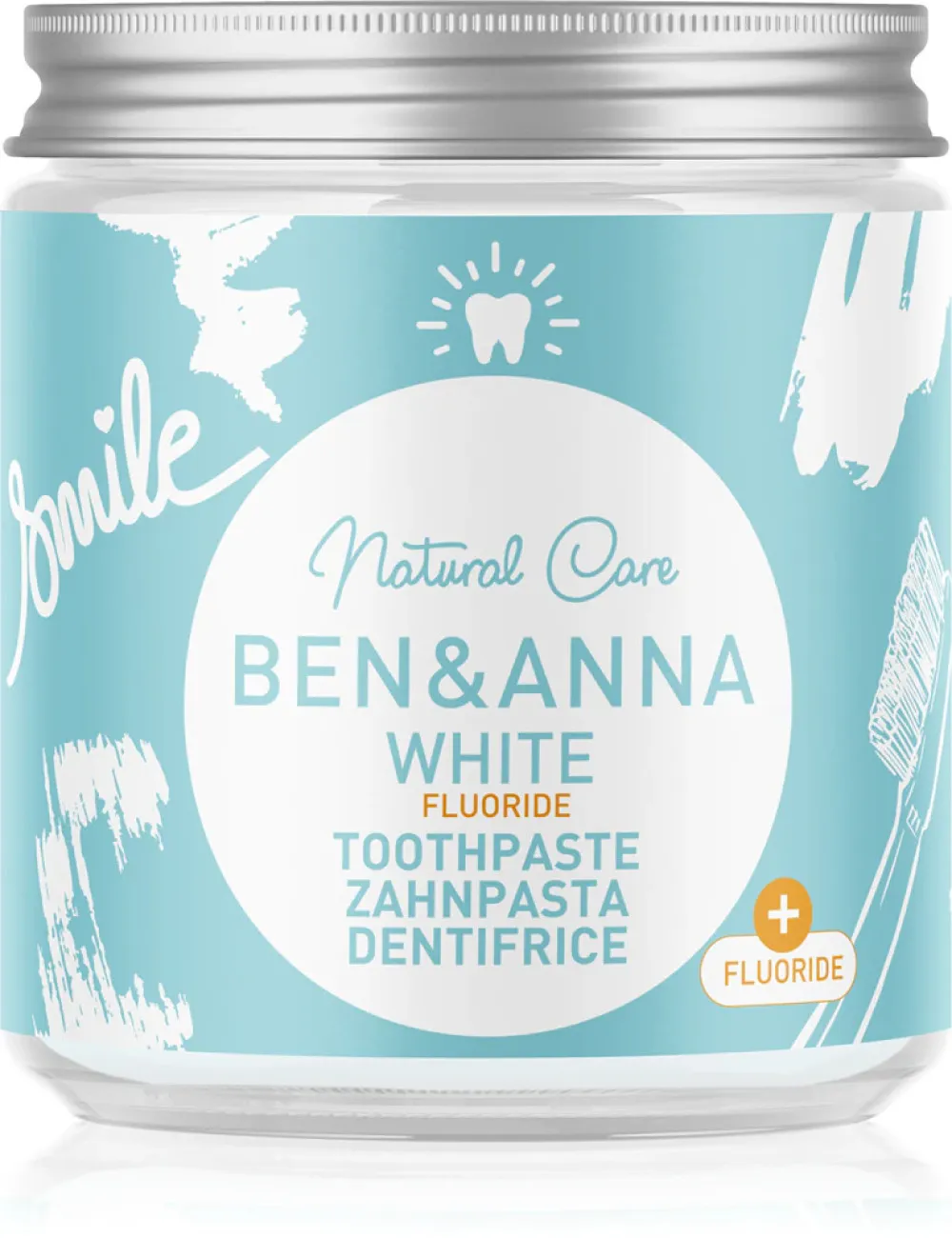 Ben & Anna Whitening toothpaste with fluoride (100 ml) - with chamomile and sage