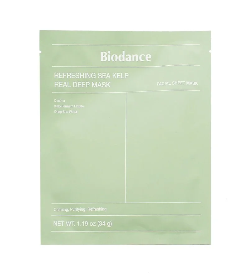 Refreshing Sea Kelp Real Deep Mask soothing hydrogel facial mask 34 g