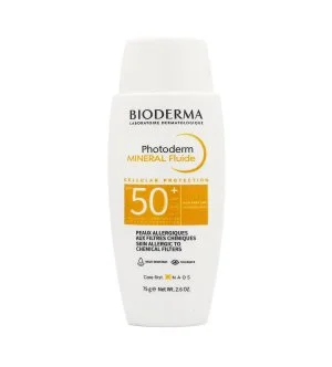 Bioderma Photoderm Mineral Fluide mineral sunscreen fluid for sensitive skin SPF 50+ 75 g