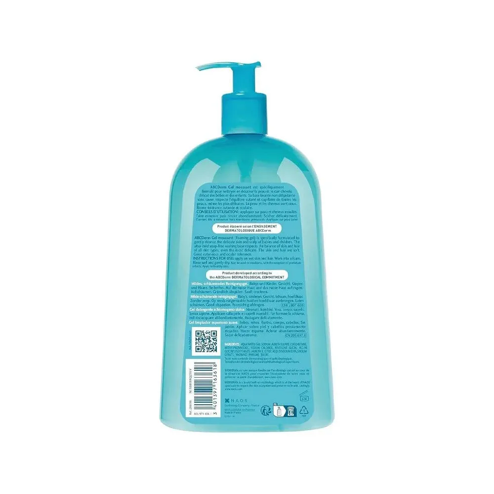 ABCDerm Gel Moussant gentle cleansing gel for children 1000 ml