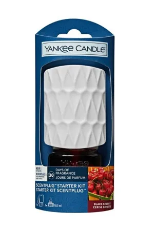 Yankee Candle ScentPlug Organic Pattern electric diffuser for outlet and Black Cherry refill