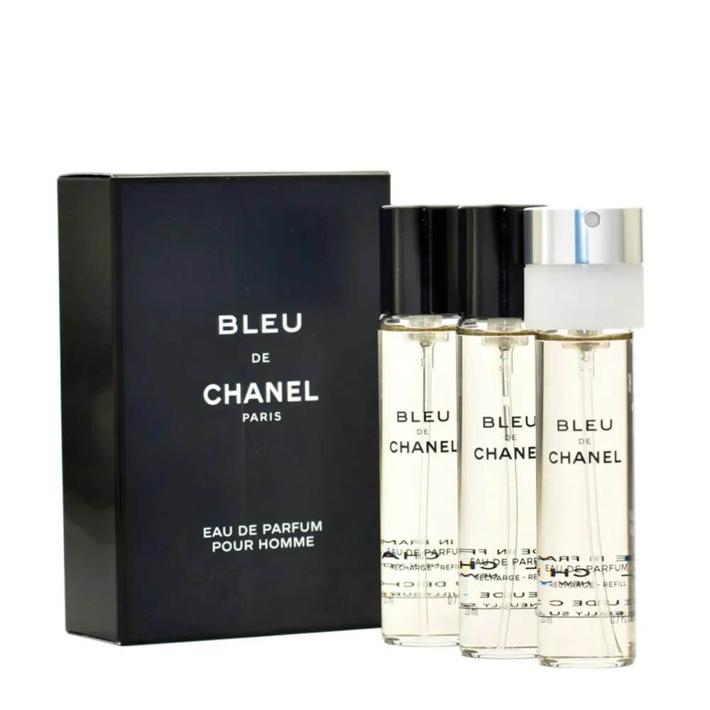 Bleu de Chanel EDP refill with spray 20 ml + EDP refill 2 x 20 ml M 60 ml
