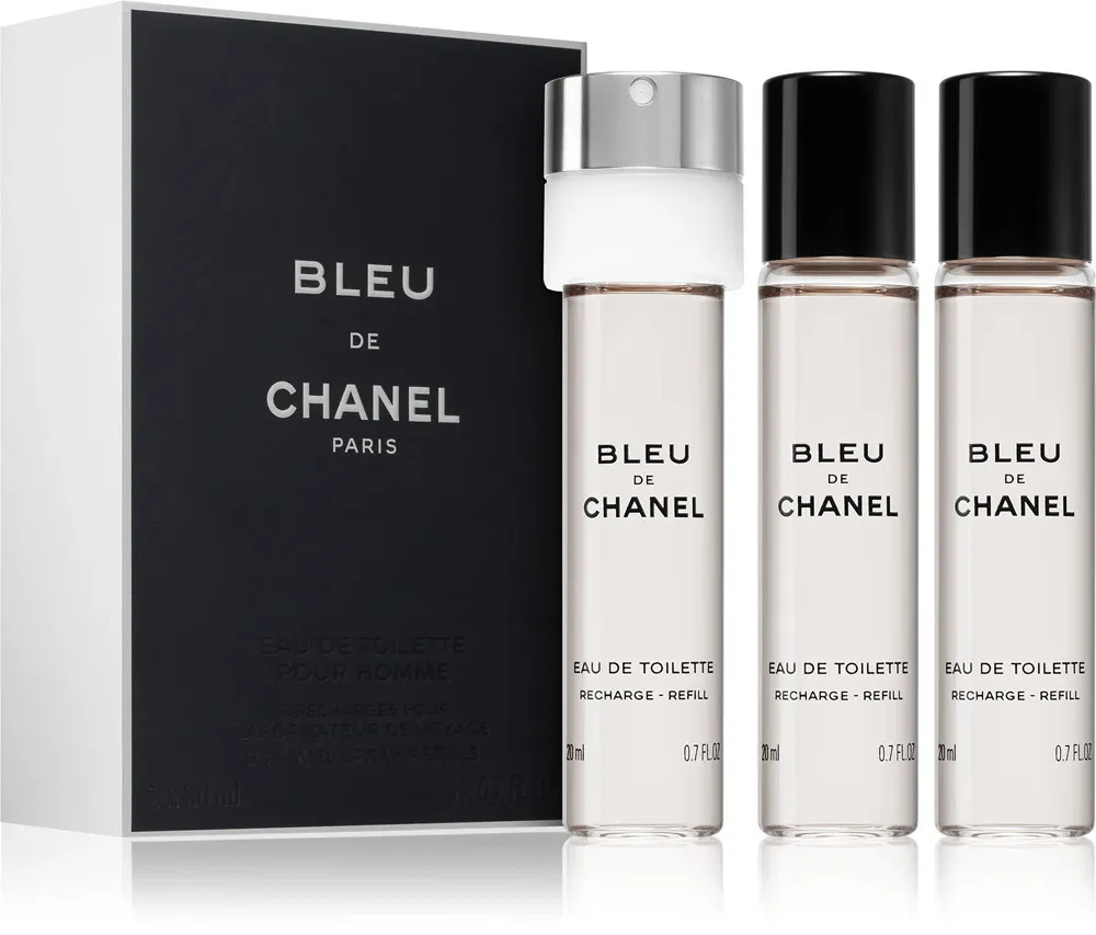 Bleu de Chanel EDT Refill 2 x 20 ml + EDT Refill with Atomizer 20 ml M 60 ml