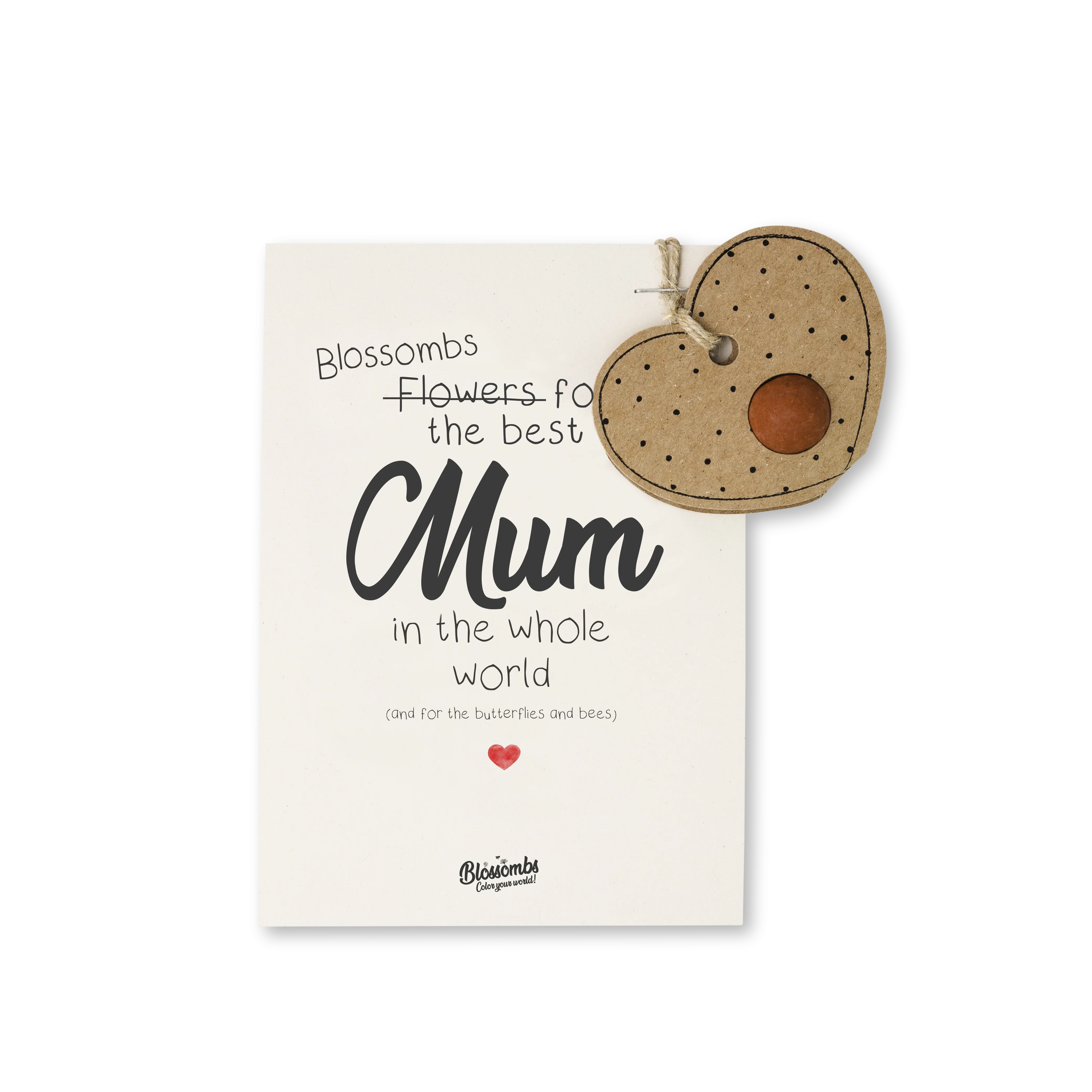 Blossombs Seed Bomb - Gift Decoration 'For the Best Mom' - Heart (1 pc)