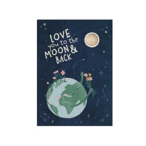 Blossombs Seed Bomb - Gift Card - I Love You to the Moon and Back (1 pc) - Original Gift of Love