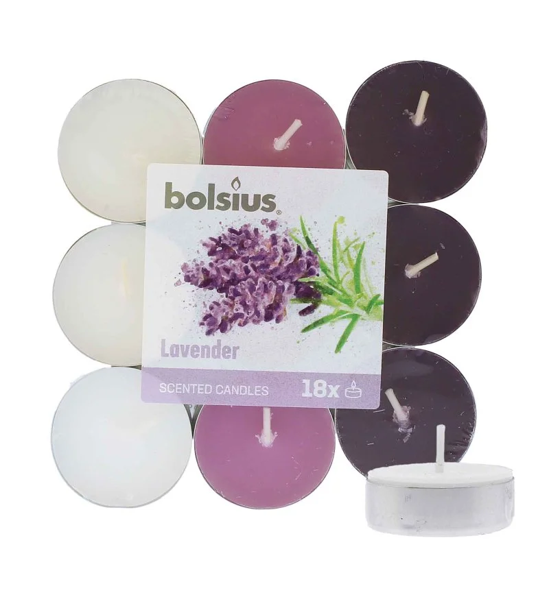 Scented Tealights Lavender 4h Tealight Candle 18 pcs