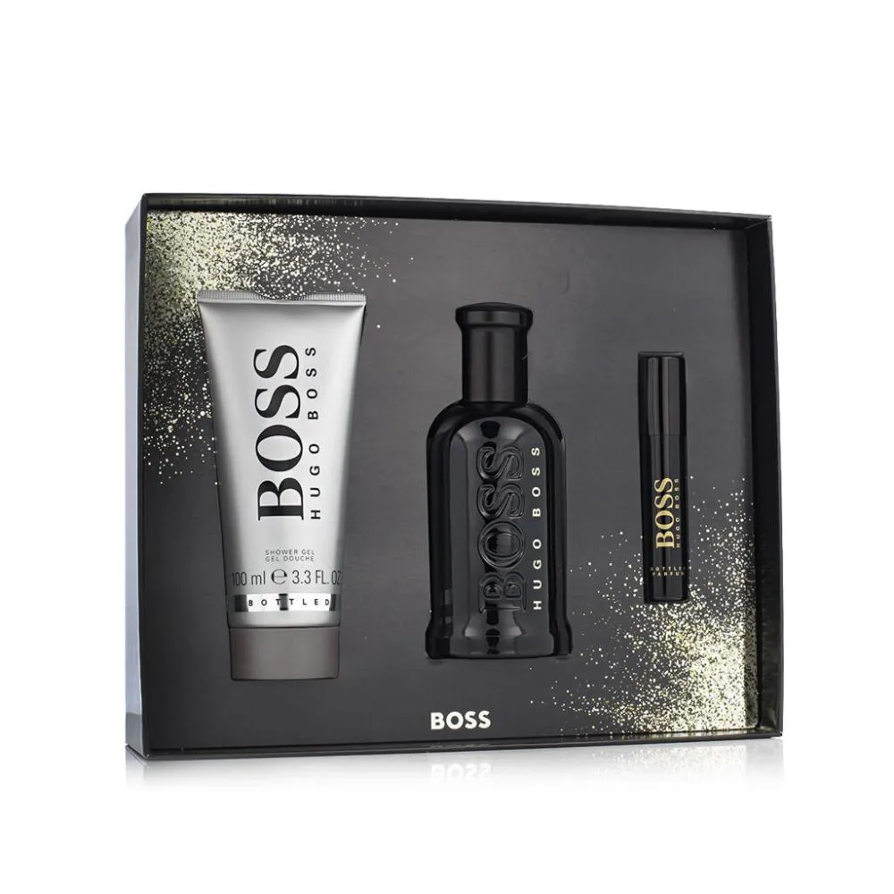 Boss Boss Bottled Parfum 100 ml + Parfum MINI 10 ml + Shower Gel for Men