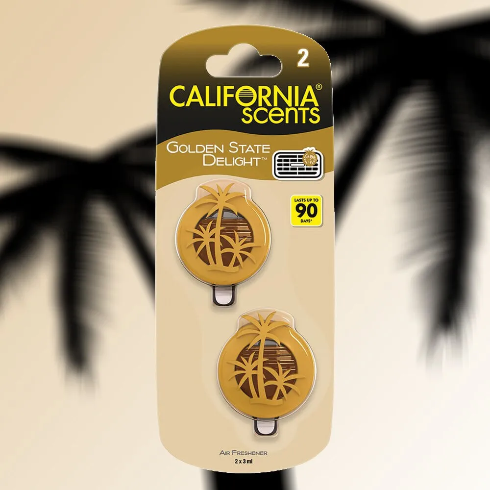 Mini Diffuser Golden State Delight car fragrance 2 x 3 ml 2x3 ml