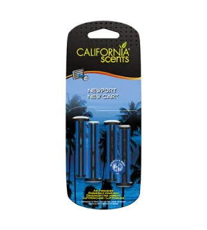 California Scents Vent Stick Newport New Car car fragrance 4 pcs