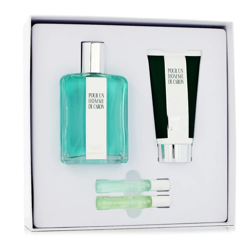 Pour un Homme de Caron EDT 125 ml + Shower Gel 75 ml + EDT Mini Le Matin 5 ml + Mini Le Soir Eau de Parfum