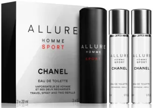 Chanel Allure Homme Sport eau de toilette for men 3x20 ml refillable bottle