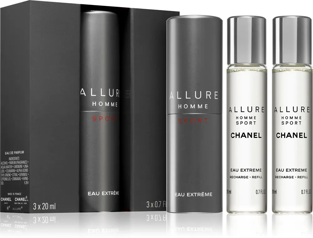 Allure Homme Sport Eau Extreme eau de toilette 3x20 ml for men refillable bottle