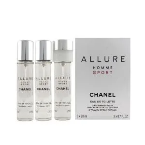 Chanel Allure Homme Sport EDT Refill 2 x 20 ml + EDT Refill with Atomizer 20 ml M