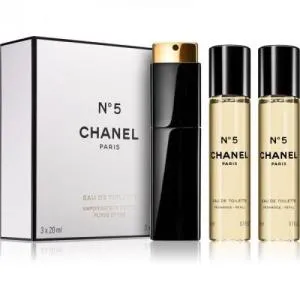 Chanel N°5 Eau De Toilette for women 3x20 ml refillable bottle