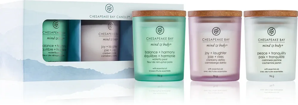 gift set scented candle 3 x 96 g Chesapeake Bay dárková sada vonná svíčka 3 x 96 g