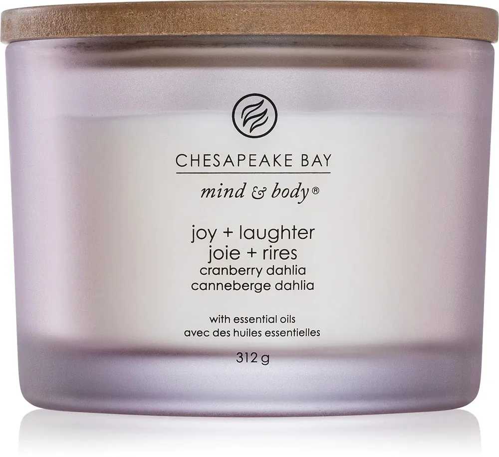 Joy + Laughter scented candle with 3 wicks 312 g