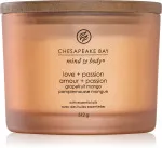 Love + Passion scented candle with 3 wicks 312 g