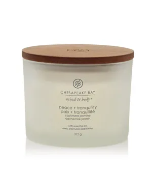 Chesapeake Bay Peace + Tranquility scented candle with 3 wicks 312 g
