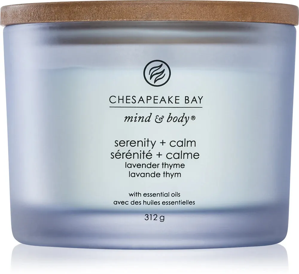 Serenity + Calm scented candle with 3 wicks 312 g