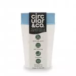 Circular Cup (227 ml) - cream/turquoise - from disposable paper cups
