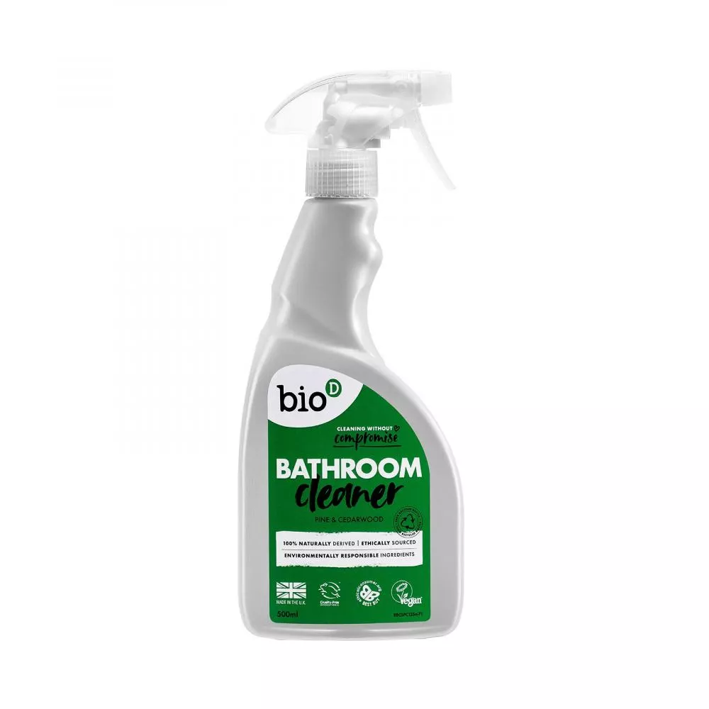 Bio-D Bathroom cleaner with the scent of cedar and pine
