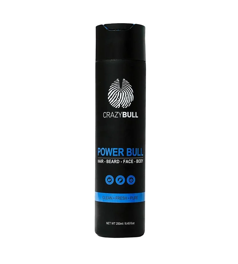 Power Bull Hair-Beard-Face-Body Multifunctional Shampoo 4 in 1 for Hair, Beard, Face and Body 250 ml