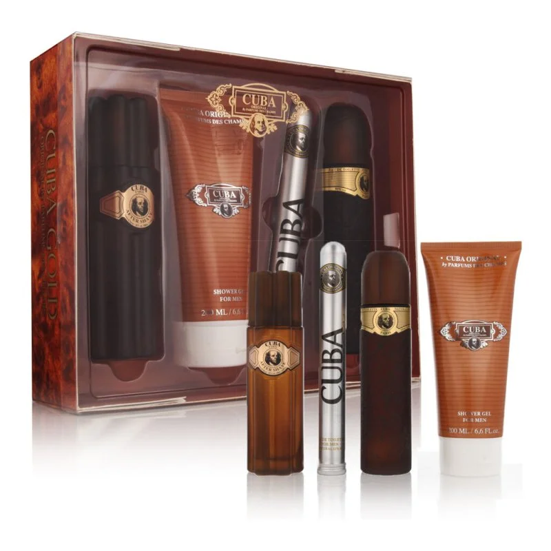 Cuba Gold Eau de Toilette for Men 100 ml + Eau de Toilette 35 ml + After Shave 100 ml + Shower Gel