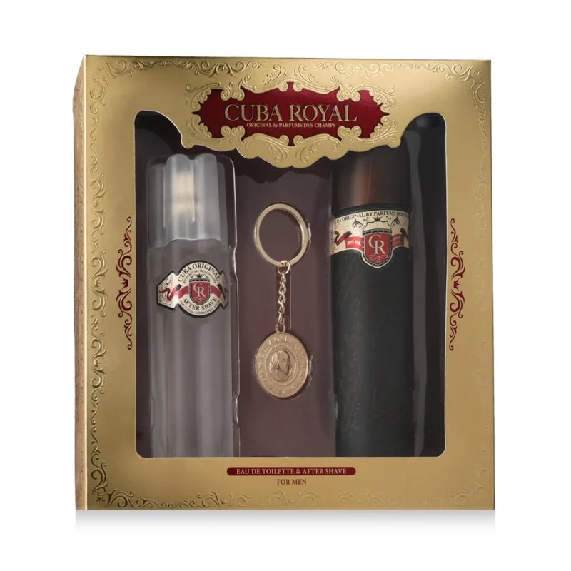 Cuba Royal Eau de Toilette for Men 100 ml + Aftershave 100 ml + Keychain