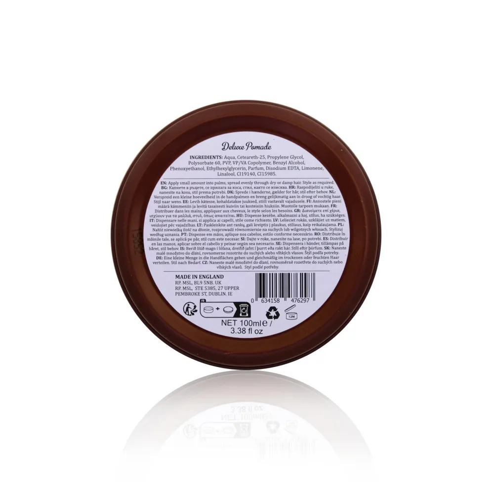 Deluxe Pomade water-based styling pomade for shine and hold 100 ml