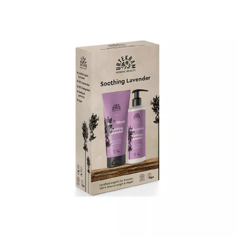Urtekram Gift set shower gel and body lotion soothing lavender