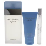 Light Blue gift set for women eau de toilette 100 ml + body cream 50 ml + eau de toilette 10 ml 100 ml + tělový krém 50 ml + toaletní voda 10 ml
