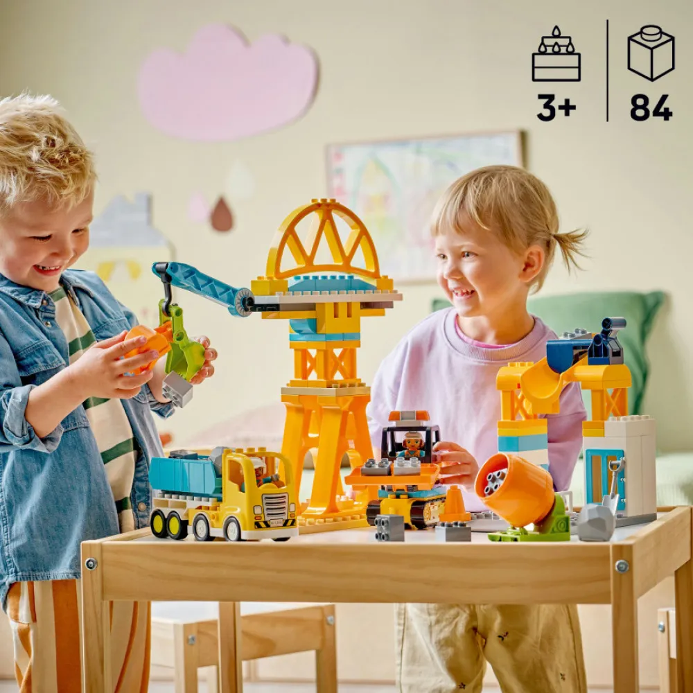 DUPLO® 10476 Construction Site and Vehicles 3-in-1