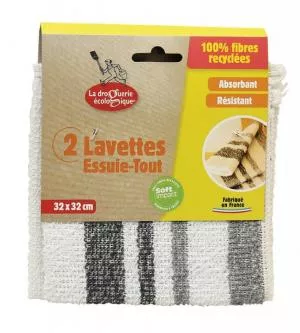 Ecodis La Droguerie Ecologique by Set of universal recycled cloths. (2 pcs)