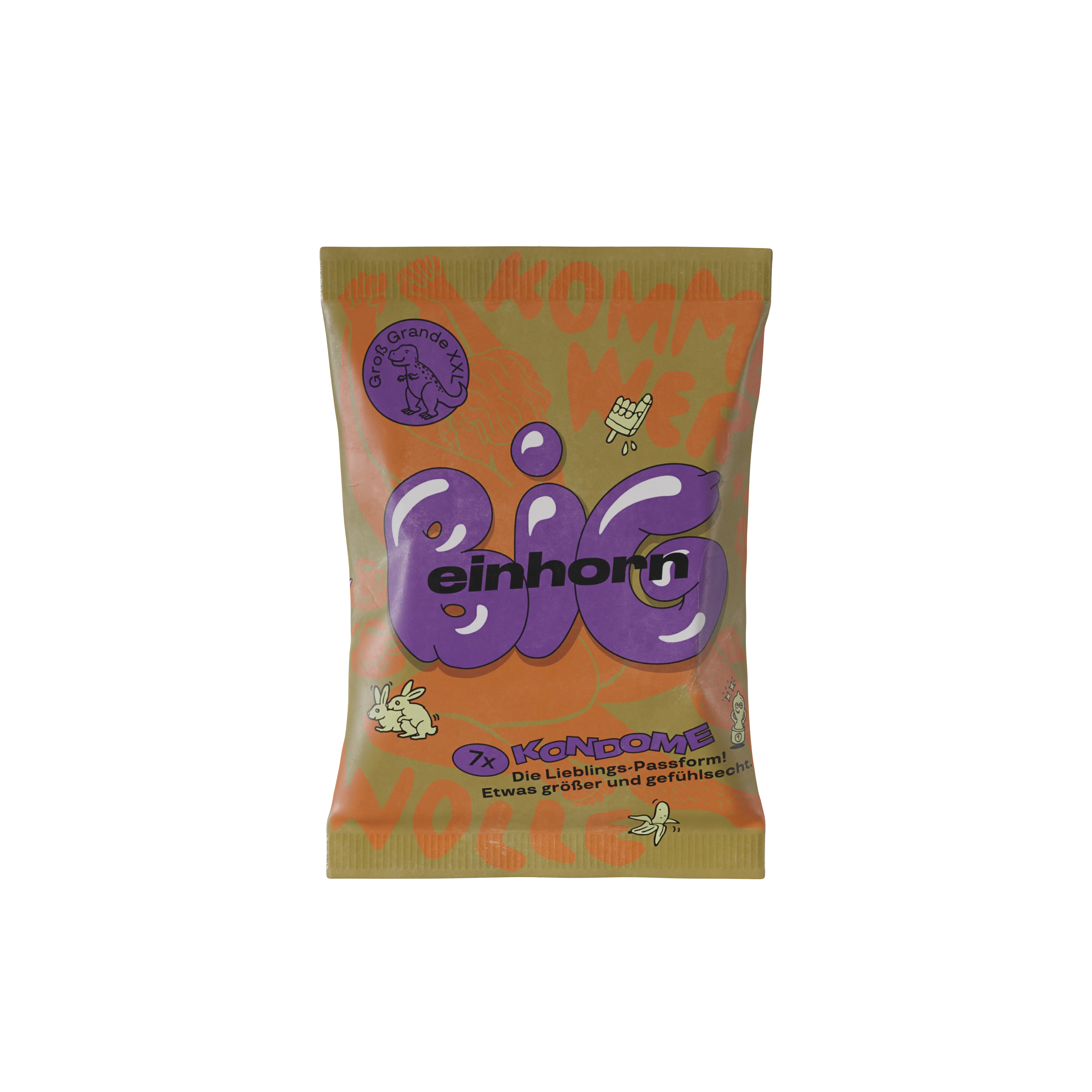 Einhorn Big Condoms 3 pcs - vegan, fragrance-free