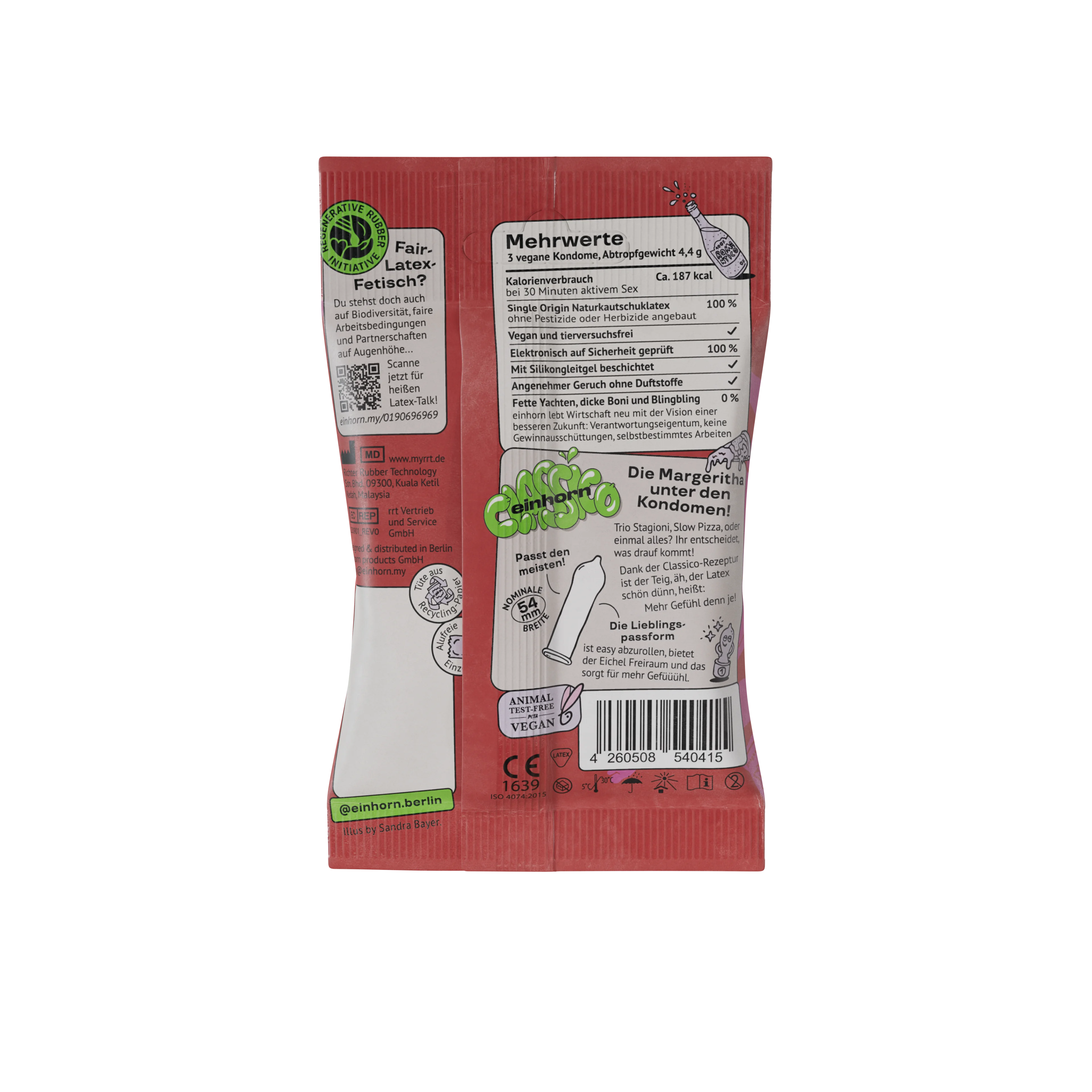 Einhorn Classic Condoms 3 pcs - vegan, fragrance-free