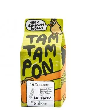 Einhorn TamTampon Piccolo tampons (16 pcs) - hypoallergenic organic cotton