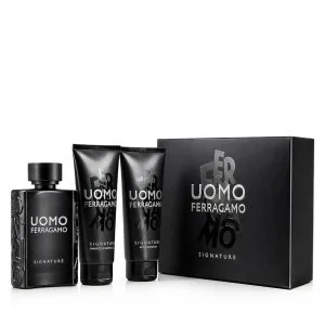 Salvatore Ferragamo Uomo Signature Eau de Parfum for Men 100 ml + After Shave Balm 100 ml + Men's Shampoo and Shower Gel