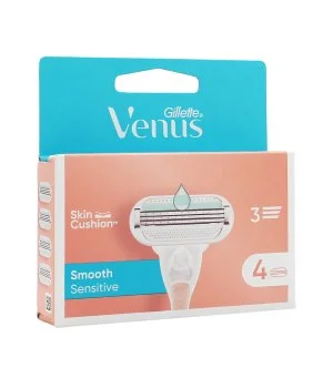 Gillette Venus Smooth Sensitive Razor Blade Refills 4 pcs