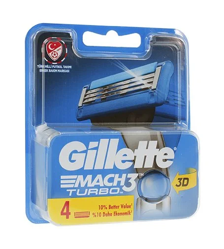 Mach3 Turbo Replacement Blades 4 pcs for Men