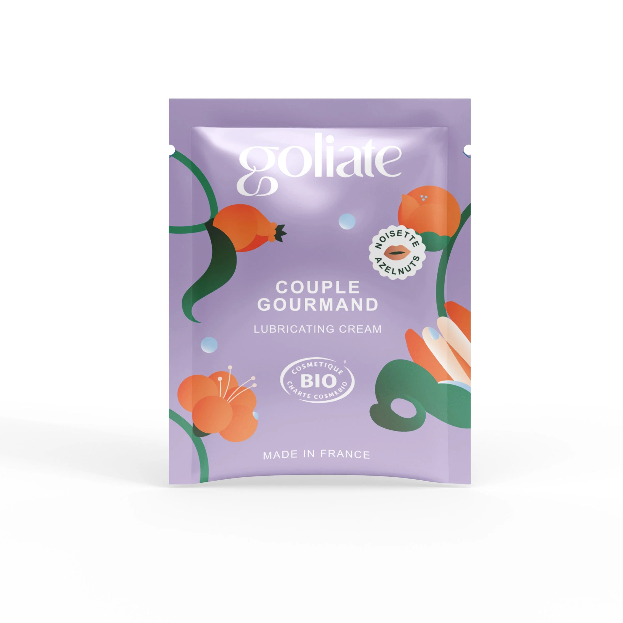 Goliate Edible Massage and Lubricant Oil 2-in-1 BIO - Nut 2 ml - Sample - for Her and Him