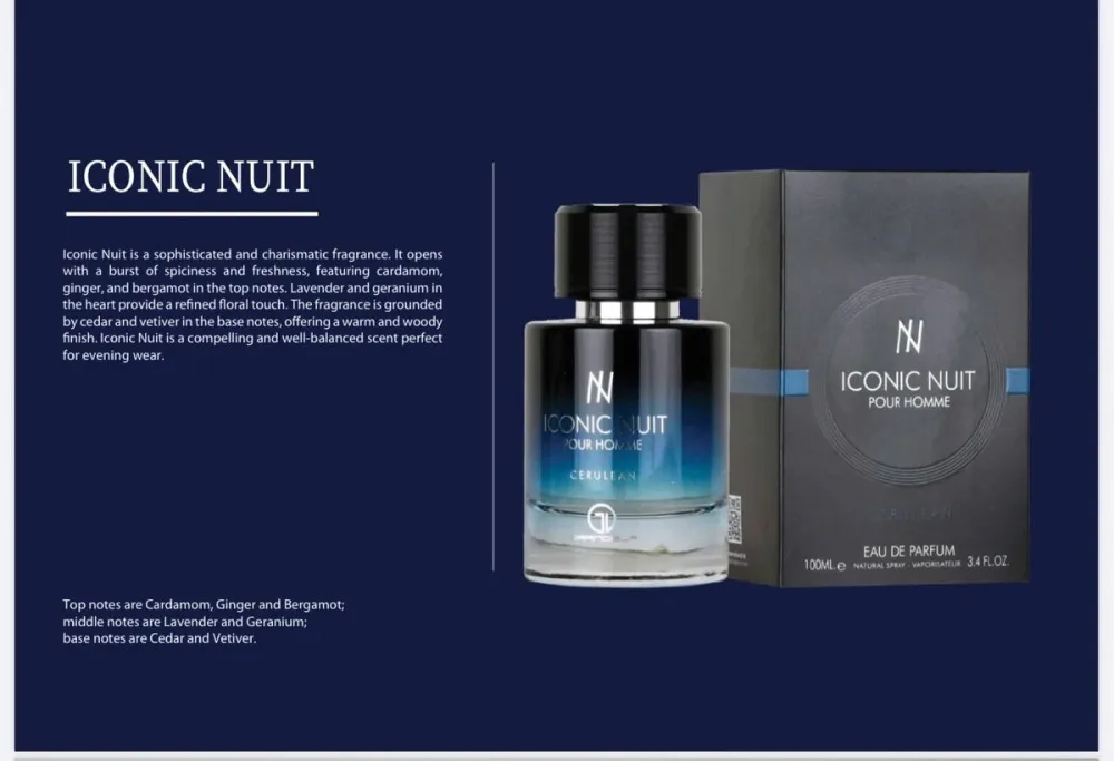 Grandeur Iconic Nuit Pour Homme eau de parfum for men 100 ml | Ferwer