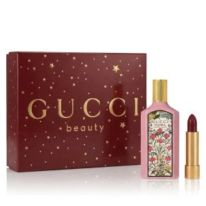 Gucci Flora Gorgeous Gardenia eau de parfum for women 50 ml + Rouge De Beauté Brillant lipstick 509 1.8 g